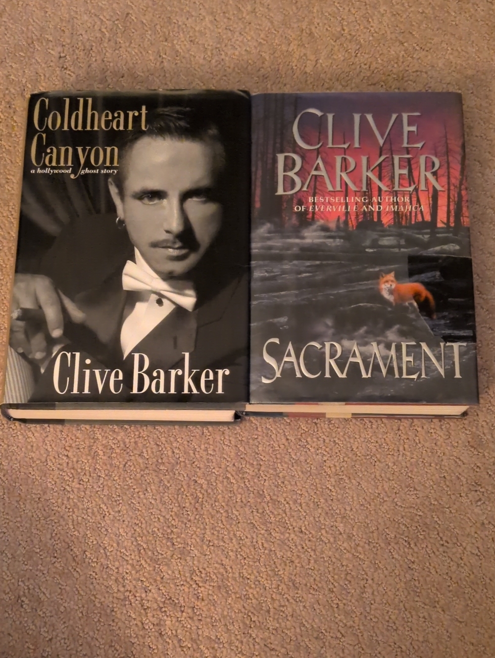 Clive Barker Two Book Lot Sacrament And Coldheart Canyon
